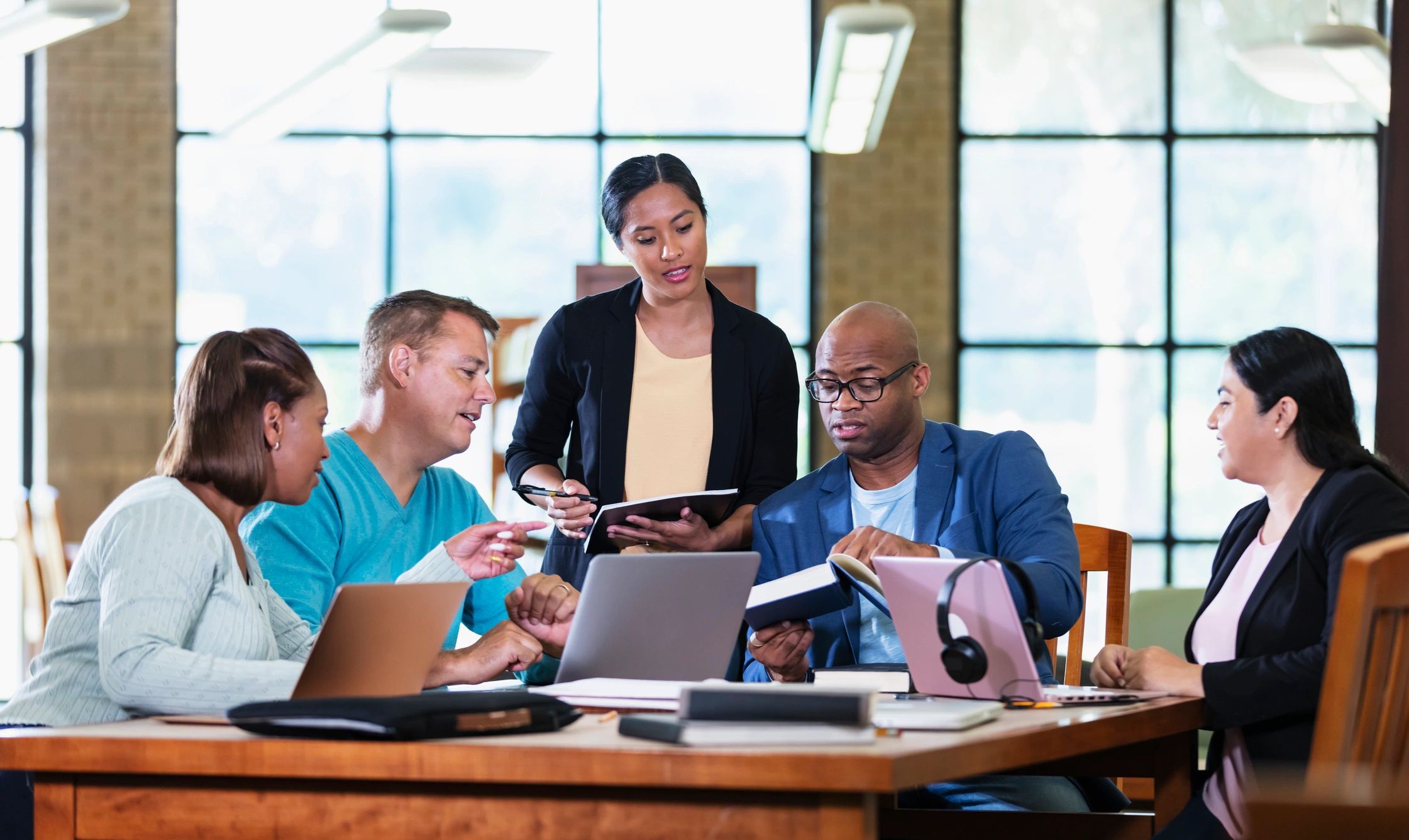 business team learning